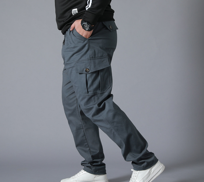 Men's Straight Baggy Casual Pants Large Size Overalls Outdoors Comfort Trousers