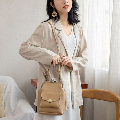 Clip Bags Women PU Leather Shoulder Crossbody Bag Ladies Handbag Female
