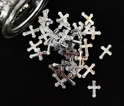 Confetti 15g Church Wedding Golden Pigeon Sequin Cross Bible Table Scatter Decor