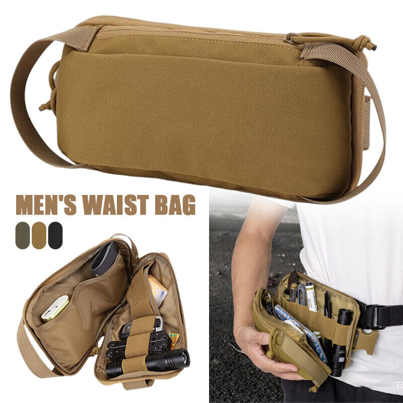 Men Tactical Sling Chest Bag Molle Daypack Backpack Small Military Shoulder Bag
