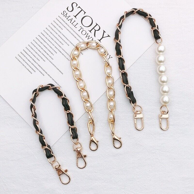 Imitation Pearl Chain Bag Chain Purse Belt Short Mobile Phone Lanyard Bag Handle