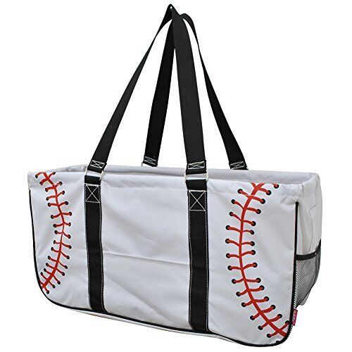 NGIL Utility Tote Bag (Baseball-white) Large, Baseball-white