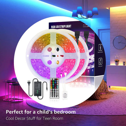 5M 10M 15M 20M RGB 5050 LED Strip light SMD 44 Key Remote 12V US Power Full Kit