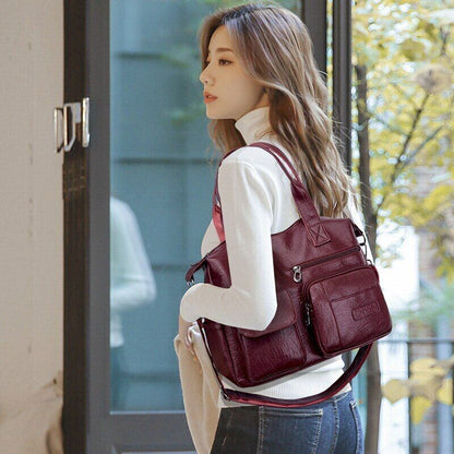 Women's Bag PU Leather Shoulder Bags Women Ladies Handbags