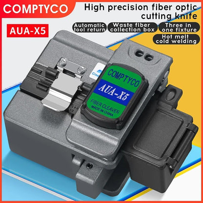 AUA-X5 Optical Fiber Cleaver FTTH Cold Hot Melt Connection Cable Cutting Tools