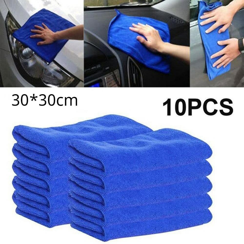 Automotive Soft Car Wash Towel Cloths Microfiber Cleaning Duster Detailing 10Pcs