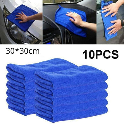 Automotive Soft Car Wash Towel Cloths Microfiber Cleaning Duster Detailing 10Pcs