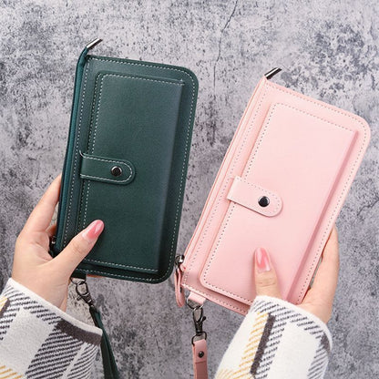 Wallet Multifunctional Synthetic Leather Long Wallets Clutch Buckle Zipper 1 PC