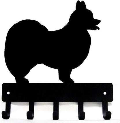 Papillon Dog - Key Hooks & Keychain Holder - 6 inch Wide Metal Wall Art