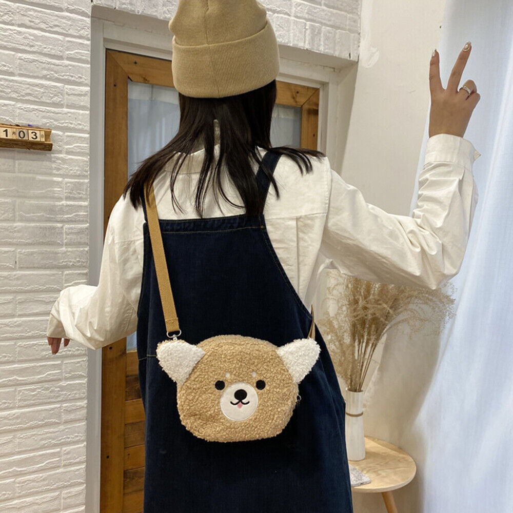 Anime Sheep Handbag Animals Small Phone Purse Bag Lamb Wool Shoulder Bag 1PCS