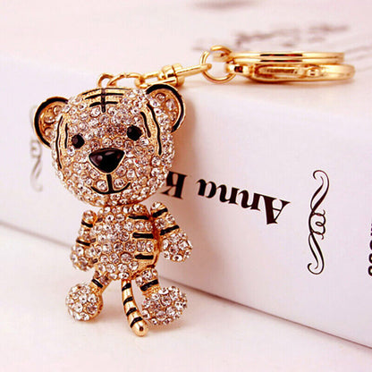 Lovely Tiger Key Ring Car Keychain Bag Charm Purse Pendant Keyring Key Cha-ca
