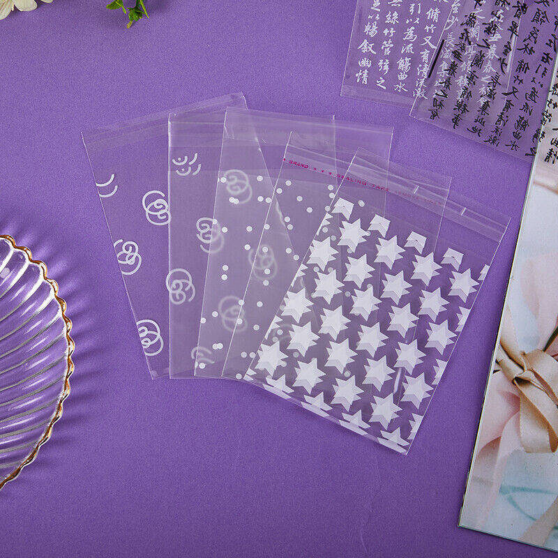 50Pcs/pack Transparent Self-adhesive Opp Bag Photo Cards Protective Storage Bag