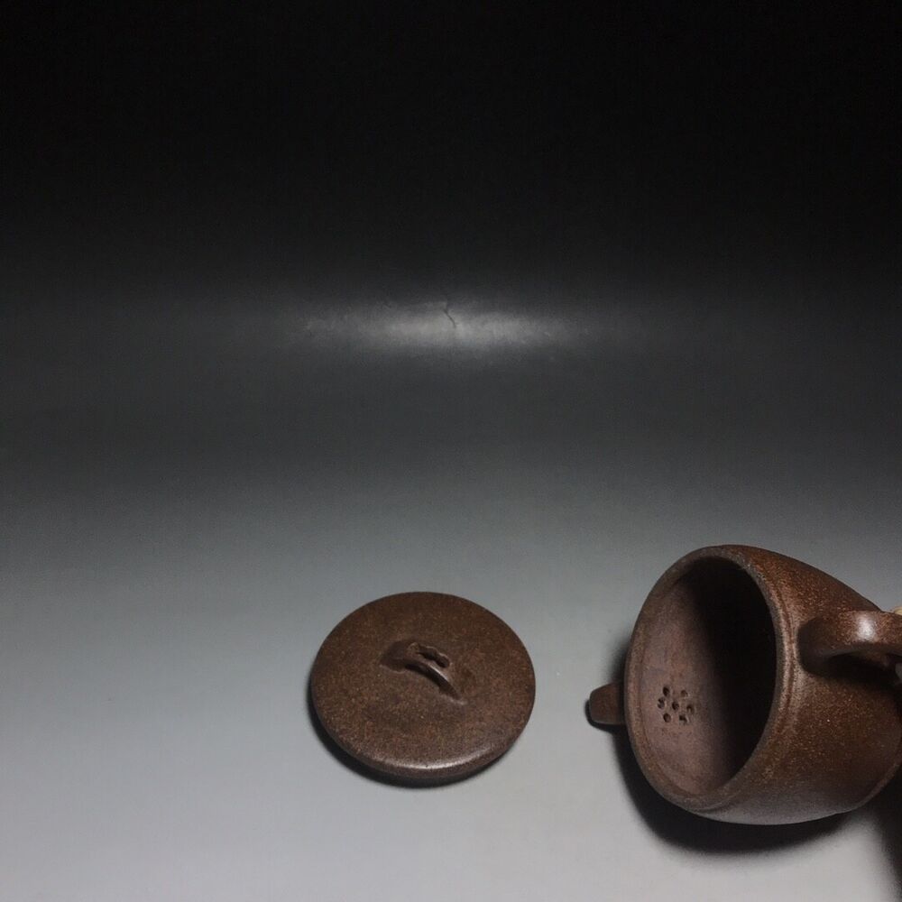 vintage chinese yixing purple clay teapot zisha ceremony carving Collectible art