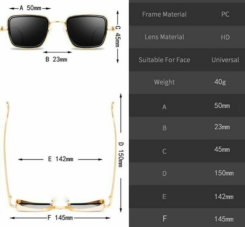 Vintage Steampunk Sunglasses Men Retro Metal Square Eyewear Trendy Women Shades
