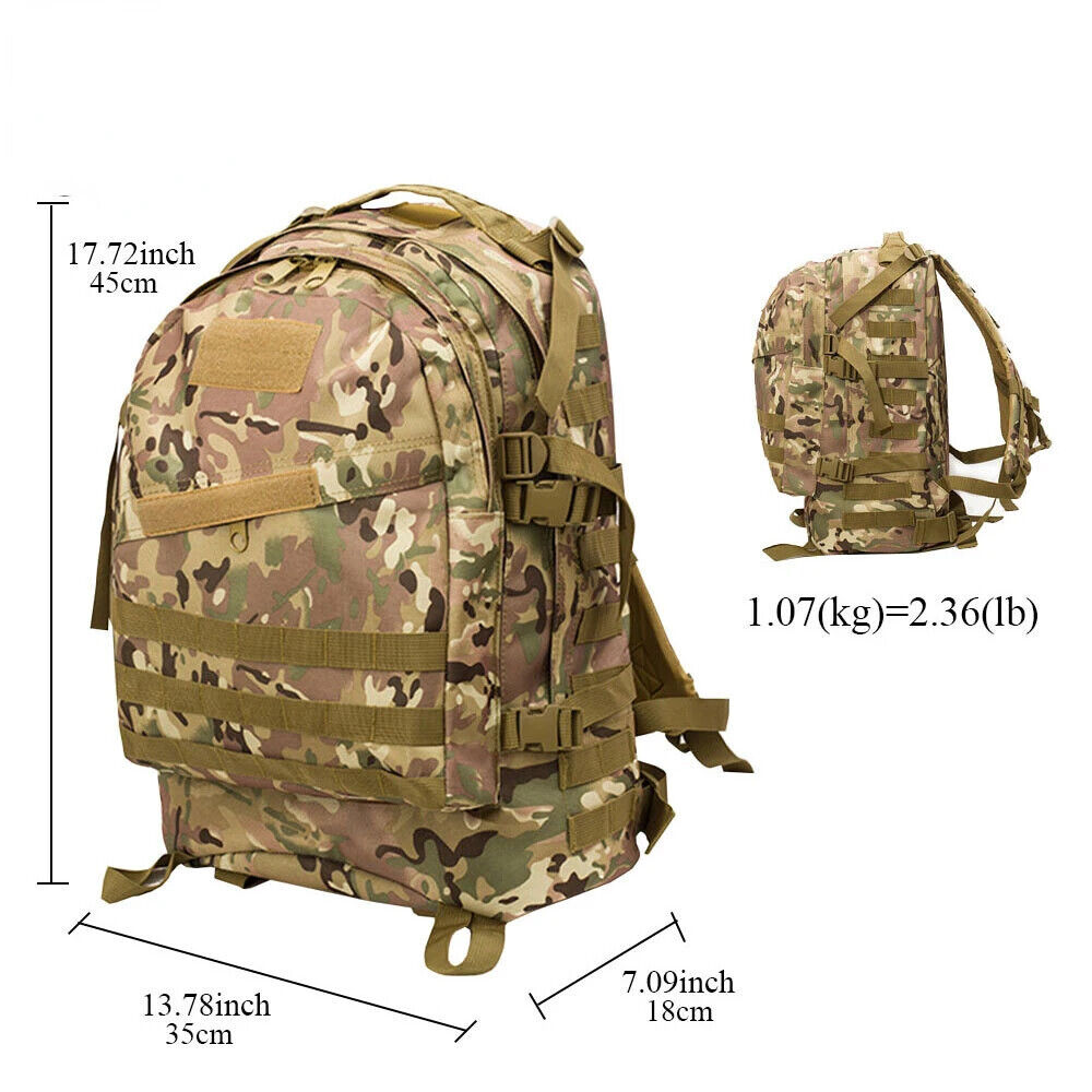Outdoors Military Tactical Backpack Bag Travel Mochila Rucksack