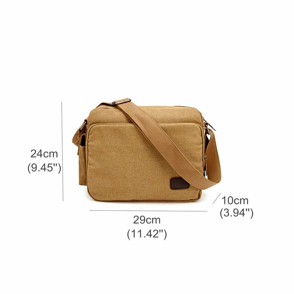 Vintage Military Men Canvas Crossbody Bag Casual Satchel Messenger Shoulder Bags