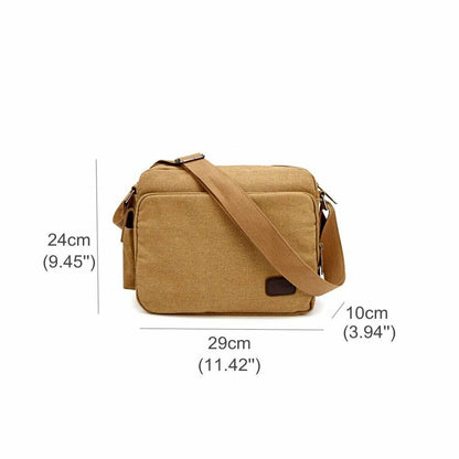 Vintage Military Men Canvas Crossbody Bag Casual Satchel Messenger Shoulder Bags