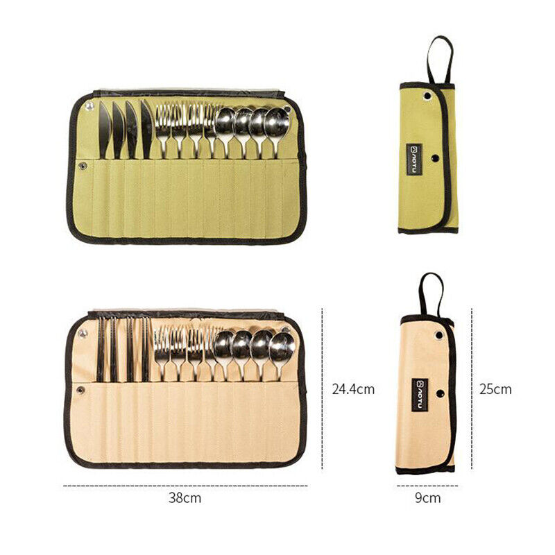Foldable Outdoor Camping Cutlery Storage Bag Chef Knife Bag Roll Bag Carry Case