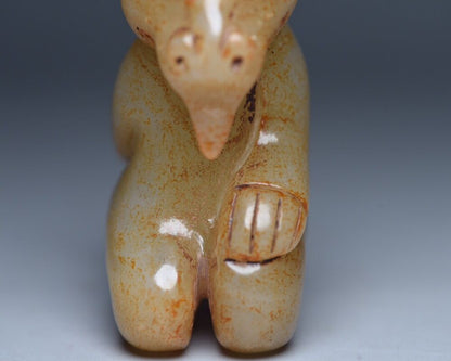 Chinese Old Hetian Jade Hand Carved Exquisite Unique Statue Figurines Art Rare