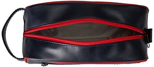 Nautica Men's Top Zip Travel Kit Toiletry Bag Organizer, red, One Size, Red