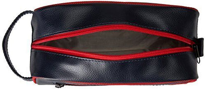Nautica Men's Top Zip Travel Kit Toiletry Bag Organizer, red, One Size, Red