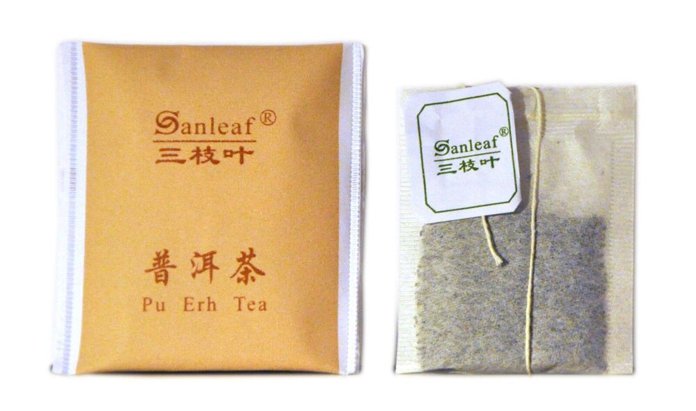 4 Packs Sanleaf Premium Pu Erh Puer Pu'er Pu Er tea 100 Teabags 60 Days Supply