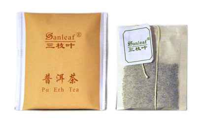 4 Packs Sanleaf Premium Pu Erh Puer Pu'er Pu Er tea 100 Teabags 60 Days Supply
