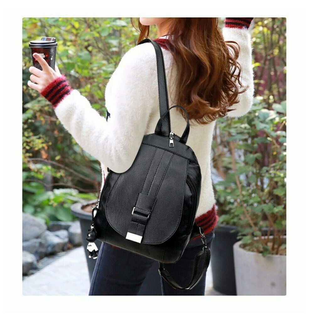 Women's Ladies PU Leather Backpack Travel Handbag Satchel Rucksack Shoulder Bag