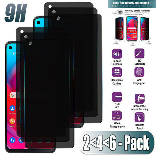 For Moto G Stylus 5G (2021) Privacy Tempered Glass Anti-Spy Screen Protector