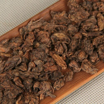 200g 2024 Muzhi Pearl Lao Cha Tou Shu Puer Tea Yunnan Mini Old Ripe Puer Tea