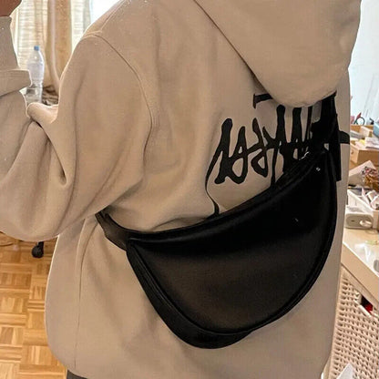 shoulder Bags Woman Wide Single Leather Chest Bags Woman Fashion