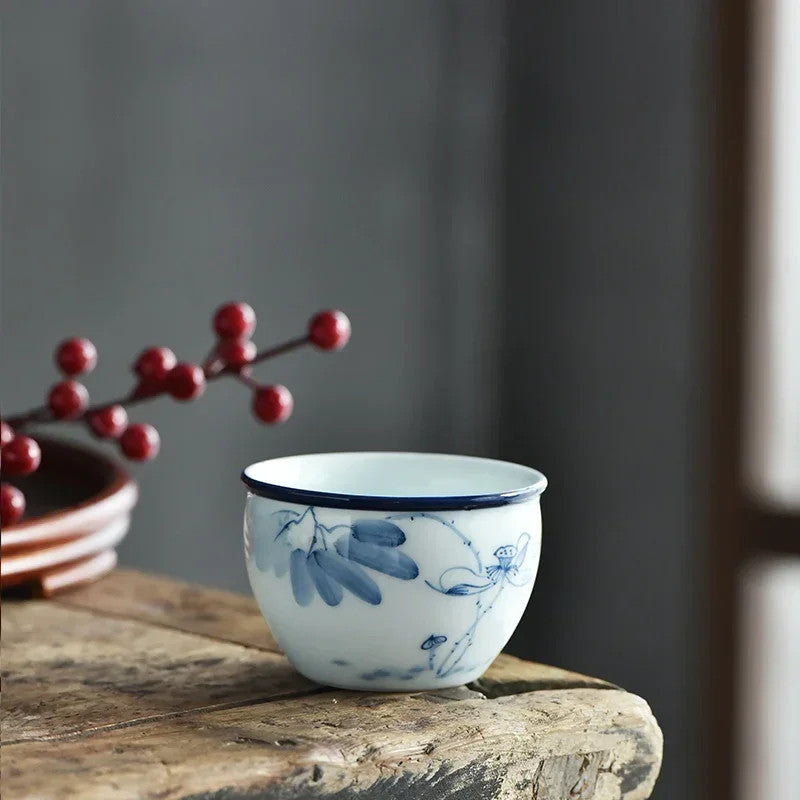 110ml Chinese Ceramic Handpainted Tea Bowl Master Meditation Cup kungfu Teaware