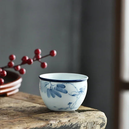 110ml Chinese Ceramic Handpainted Tea Bowl Master Meditation Cup kungfu Teaware