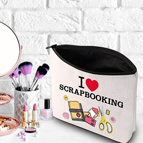 WZMPA Scrapbook Lover Cosmetic Makeup Bag Fan Gift I Scrapbooking