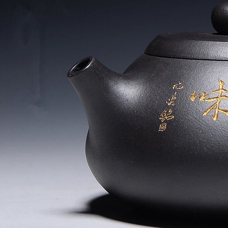 tea pot ball infuser holes Zen style real yixing zisha pot galaxy clay pot 8.8oz