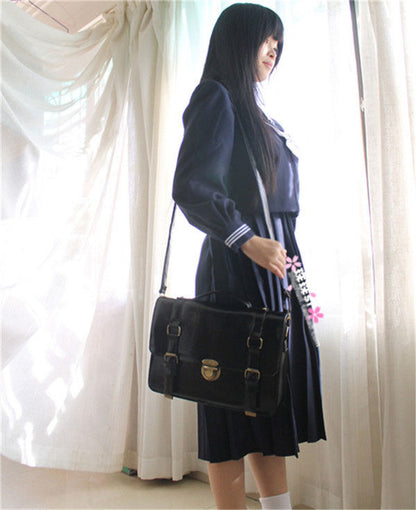 Vintage Japanese JK Uniform Shoulder Bag School Bookbag Backpack Cosplay Handbag