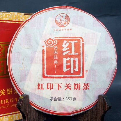 357g/12.59oz Natural Ancient Pu Erh Cha Puer Tea Classic Red Seal Xiaguan Pu'er