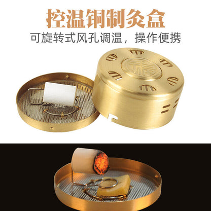 Wormwood Shoulder Arm Copper Moxibustion Box Portable Smokeless Moxa Pot 艾灸