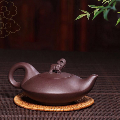 180CC Yixing Clay Teapot Elephant Kung Fu Teaware Ceramic Kettle Raw Ore Teapots