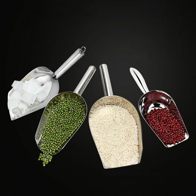 8/10/12 Inch Ice Cube Stainless Scoop Shovel Buffet Bar Tool Kitchen Accessories