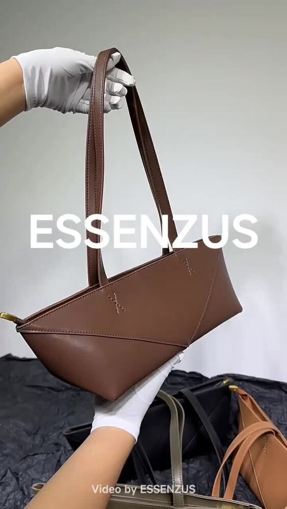 Small Real Leather Fold Shoulder bag Tote Handbag Fashion Purse Top Handles