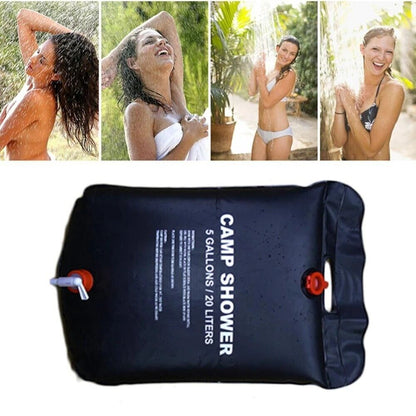 20L/40L Camping Shower Bag Solar Heated Portable Folding Outdoor Bath Bag Travel