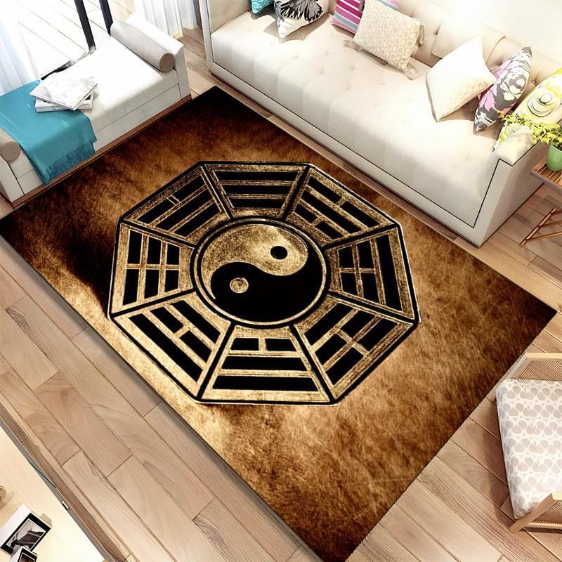 Chinese Tai Chi Carpet Bagua Yin Yang Area Rug Living Room Bedroom Non-slip Mat