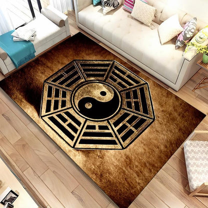 Chinese Tai Chi Carpet Bagua Yin Yang Area Rug Living Room Bedroom Non-slip Mat