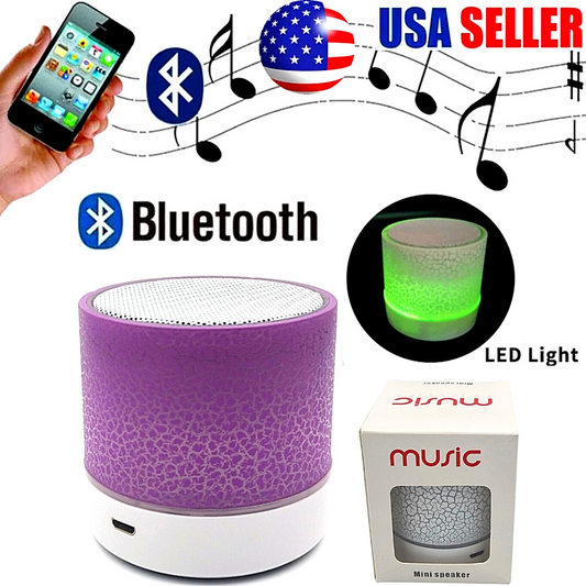Bocinas Bluetooth Parlantes Portables Recargables Altavoz Portatil con Luz Led