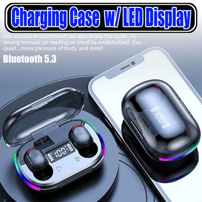 For Samsung Galaxy S23 S22 S21 S10 S9 Wireless LED Earbuds Bluetooth Headphones