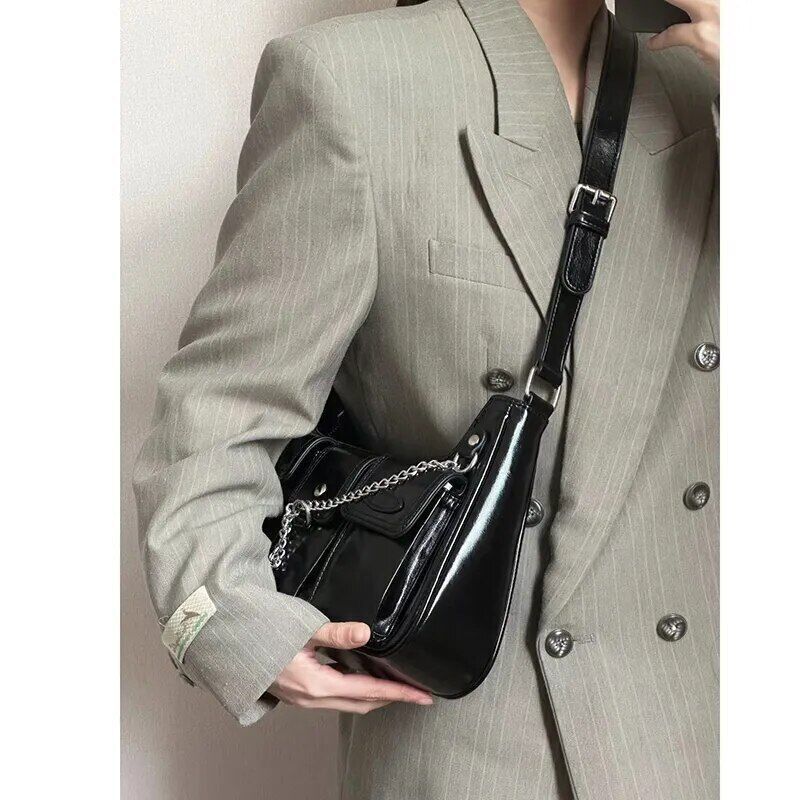2023 Trend Chains Crossbody Shoulder Bags PU Individuality Ladies Bags