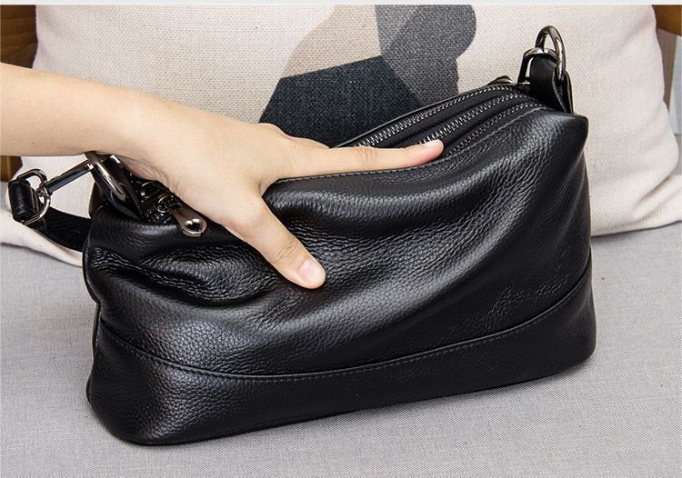 Genuine Leather Shoulder Bag Handbag Crossbody Travelling Tote Purse 26*15*9 CM