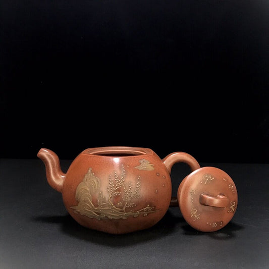 vintage chinese yixing purple clay teapot zisha ceremony teaware collection rare