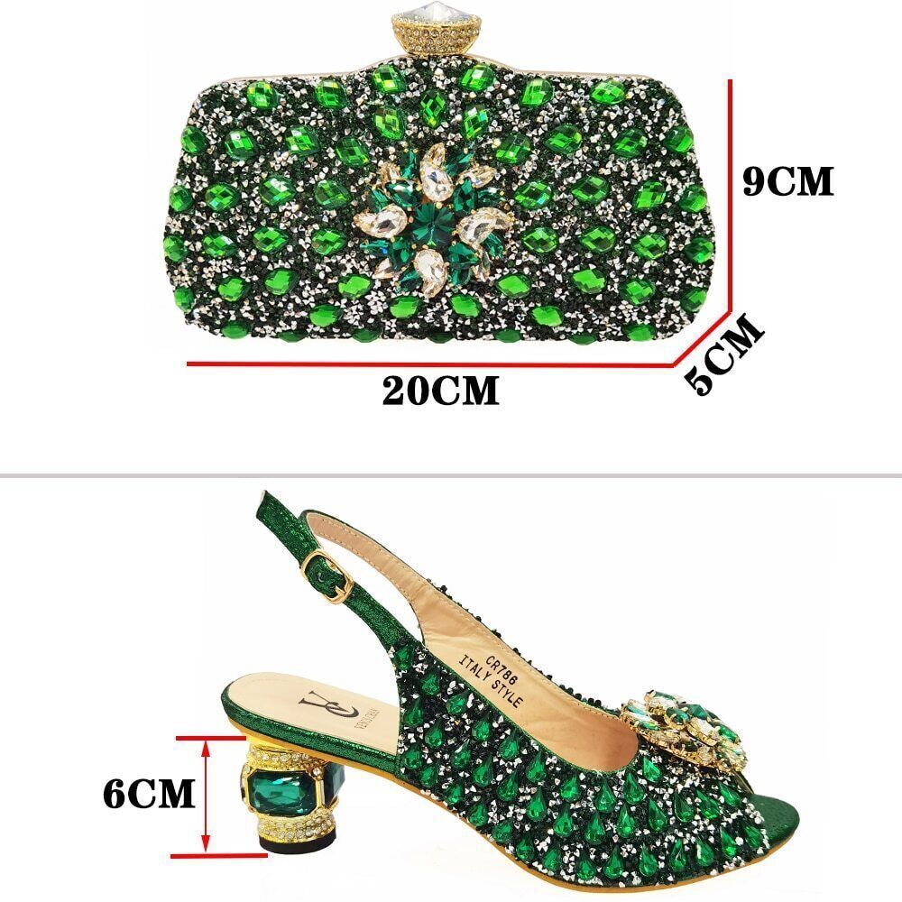 Ladies Leather Shoe and Bag Set Shoe with Matching Bag Set Shoes Bag Set Party
